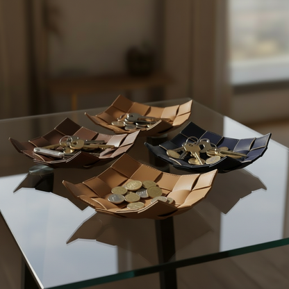 Elegant PU Leather Valet Tray | Storage Organizer