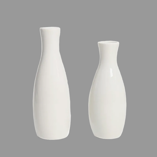 Modern Ceramic Floor Vase | Elegant White Design