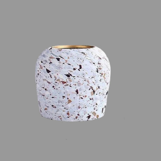 White Ceramic Vase | Terrazzo Style Modern Home Decor