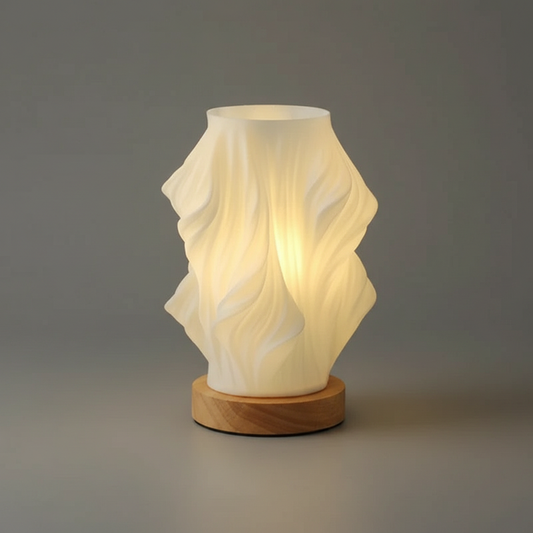 Wavecrest Lamp | Contemporary Floor Lamp with Wave Shade