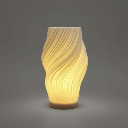 Wavecrest Lamp | Contemporary Floor Lamp with Wave Shade