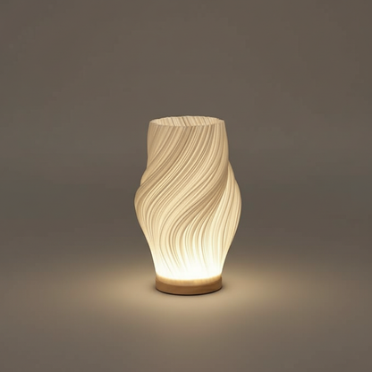 Wavecrest Lamp | Contemporary Floor Lamp with Wave Shade