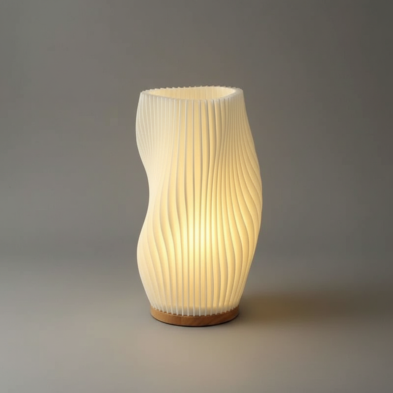 Wavecrest Lamp | Contemporary Floor Lamp with Wave Shade